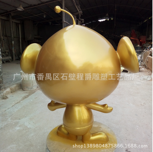款式獨(dú)特玻璃鋼卡通喇叭公仔定做
