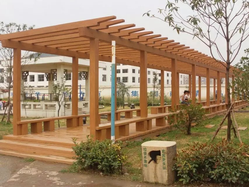 仿木花箱、仿木廊架、花架、仿木花桶、河堤護(hù)欄