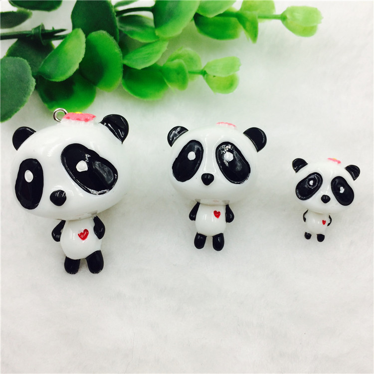 樹脂工藝品 飾品配件 卡通熊貓鑰匙扣 創(chuàng)意禮品鑰匙鏈