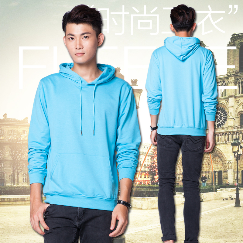 毛圈連帽頭套衛(wèi)衣定制時尚韓版休閑新款春秋裝男式女式工作服班服團(tuán)隊活動聚會廠家空白衫批發(fā)