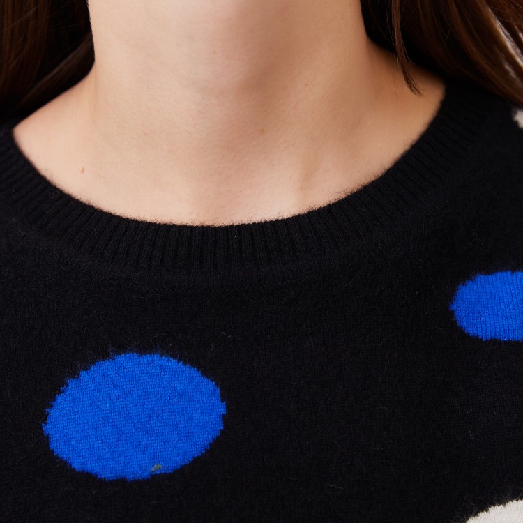 貴群新款圓領(lǐng)女裝羊絨套頭毛衣長袖短款針織衫打底衫 羊絨衫定做加盟