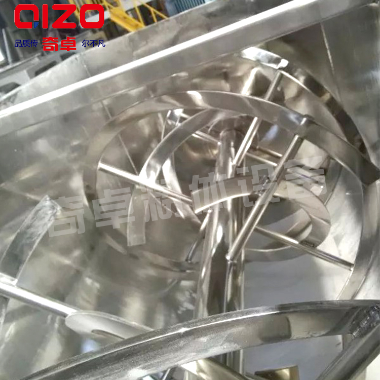 奇卓臥式螺帶混合機玫瑰花粉混合機混合設備加工不銹鋼材質(zhì)操作簡單