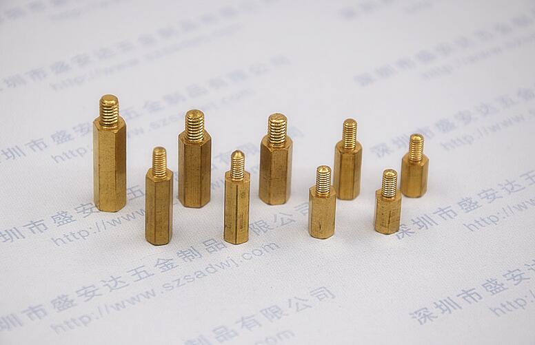 六角單頭銅螺柱  主板銅柱螺絲  銅支撐隔離柱