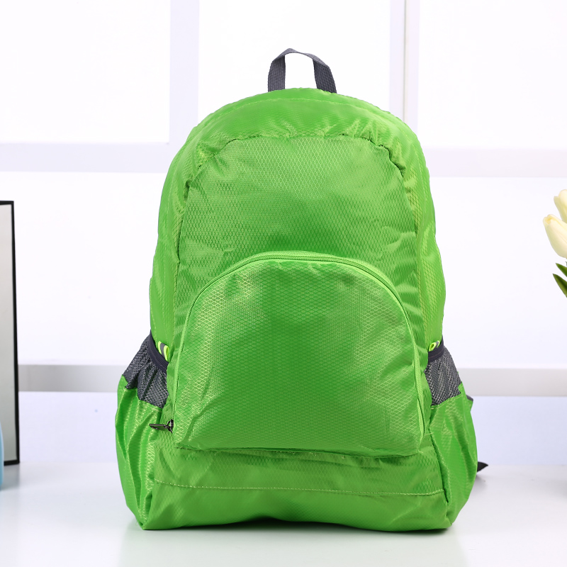 新款旅行折疊雙肩包戶(hù)外運(yùn)動(dòng)背包菱形格防水牛津布雙肩包