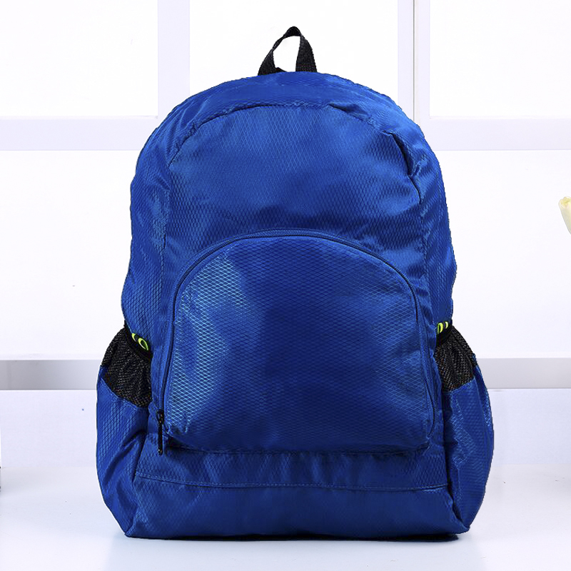 新款旅行折疊雙肩包戶(hù)外運(yùn)動(dòng)背包菱形格防水牛津布雙肩包