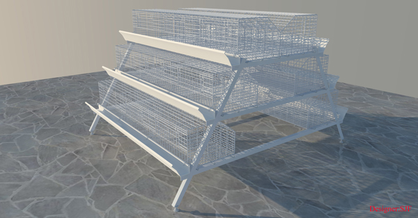 蛋雞養(yǎng)殖籠 三層階梯式蛋雞籠