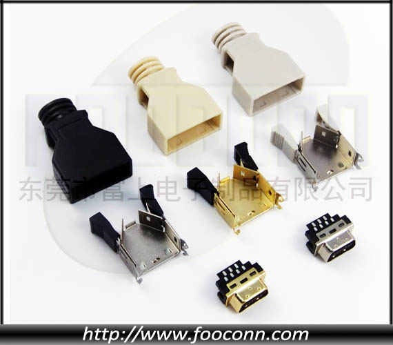 SCSI 14Pin卡鉤彈片式焊線公頭, HPCN 14芯連接器 SCSI連接器 SCSI連接器 14芯