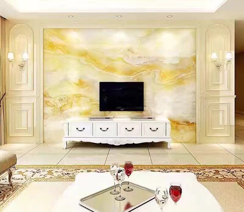 電視背景墻，石材羅馬柱