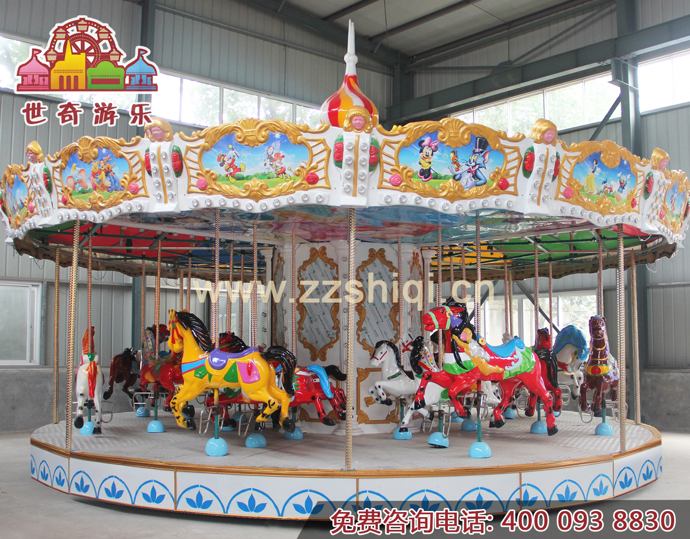河北簡易旋轉(zhuǎn)木馬報(bào)價(jià)玩游樂場轉(zhuǎn)馬注意事項(xiàng)