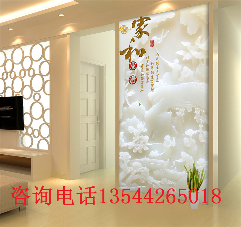 數(shù)碼UV平板打印4D玉石立體電視 UV平板打印4D玉石立體背景墻