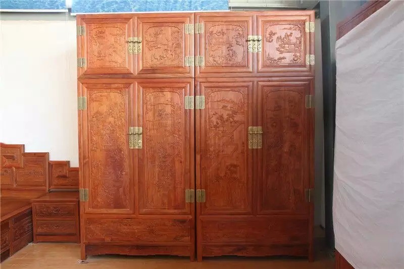 供應(yīng)卓瑞花鳥山水頂箱柜/廠家直銷/東陽紅木家具/明清家具/仿古門窗 浙江頂箱柜哪家的好