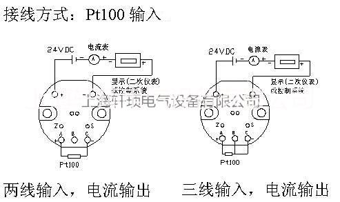 供應(yīng)SBWR/Z溫度變送器接線圖