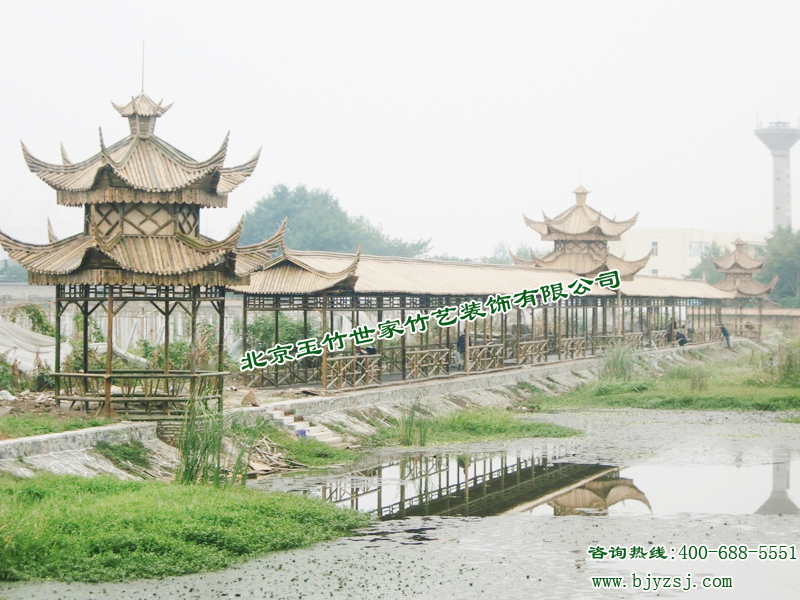 竹長廊竹門樓竹亭玉竹世家專業(yè)施工