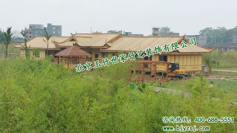 玉竹世家坊業(yè)竹樓竹別墅竹房子施工