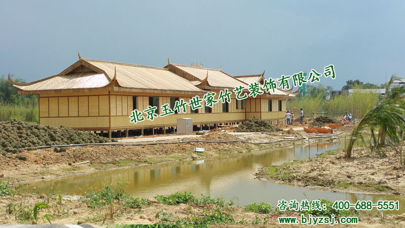 玉竹世家坊業(yè)竹樓竹別墅竹房子施工