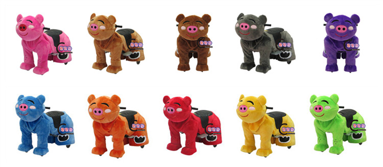 兒童毛絨電動車  兒童毛絨小動物電動玩具車