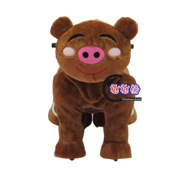 兒童毛絨電動車  兒童毛絨小動物電動玩具車