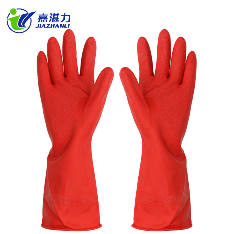 廠家直銷(xiāo)超護(hù)防水家務(wù)清潔手套 防油廚房洗碗洗衣服 家用乳膠手套