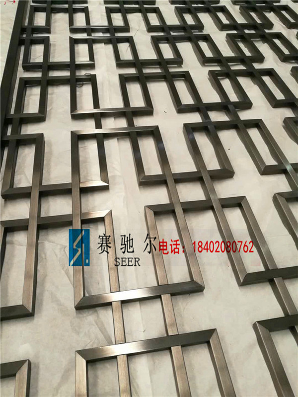 黑鈦不銹鋼裝飾屏風(fēng) 酒店隔斷裝飾屏風(fēng) 酒店屏風(fēng)價格
