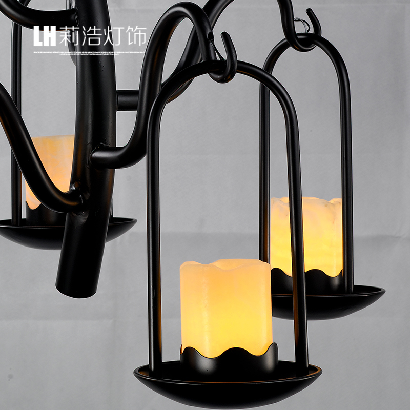 供應美式鄉(xiāng)村復古創(chuàng)意客廳藝術酒吧別墅摩天豌豆莖吊燈 LH-1657-8+LED光源