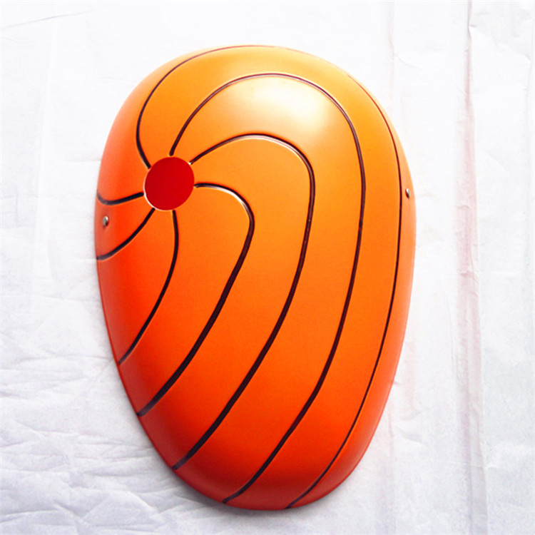 Disguise面具供應(yīng)商廠家直銷吸塑PVC火影面具 塑料面具 火影斑-橙色