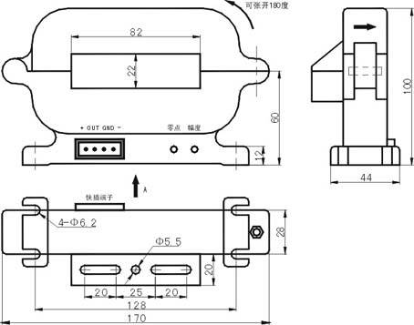 KF3系列82×22孔電流變送器