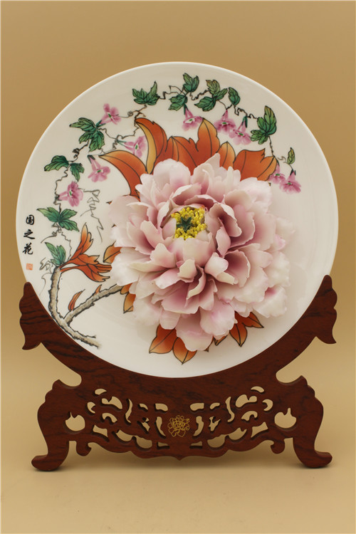 洛陽鏤空牡丹瓷 洛陽文化商務禮品