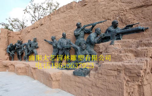 八路軍人物雕塑廠家 八路軍人物雕塑價格 八路軍人物雕塑定做公司