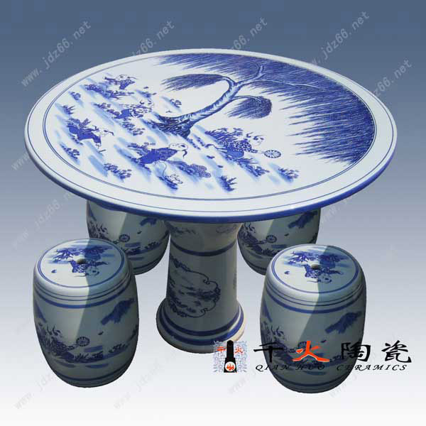 景德鎮(zhèn)擺設(shè)陶瓷桌凳訂制 陶瓷桌凳戶外庭院擺件 個(gè)性訂制
