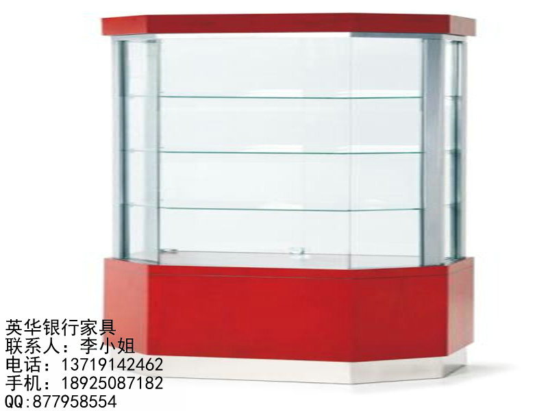 農(nóng)業(yè)銀行家具梯形營銷展示柜 銀行辦公家具