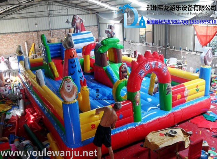 鄭州帝龍定做各種規(guī)格充氣蹦蹦床_充氣城堡_充氣滑梯_兒童充氣玩具，質(zhì)量好價(jià)格低