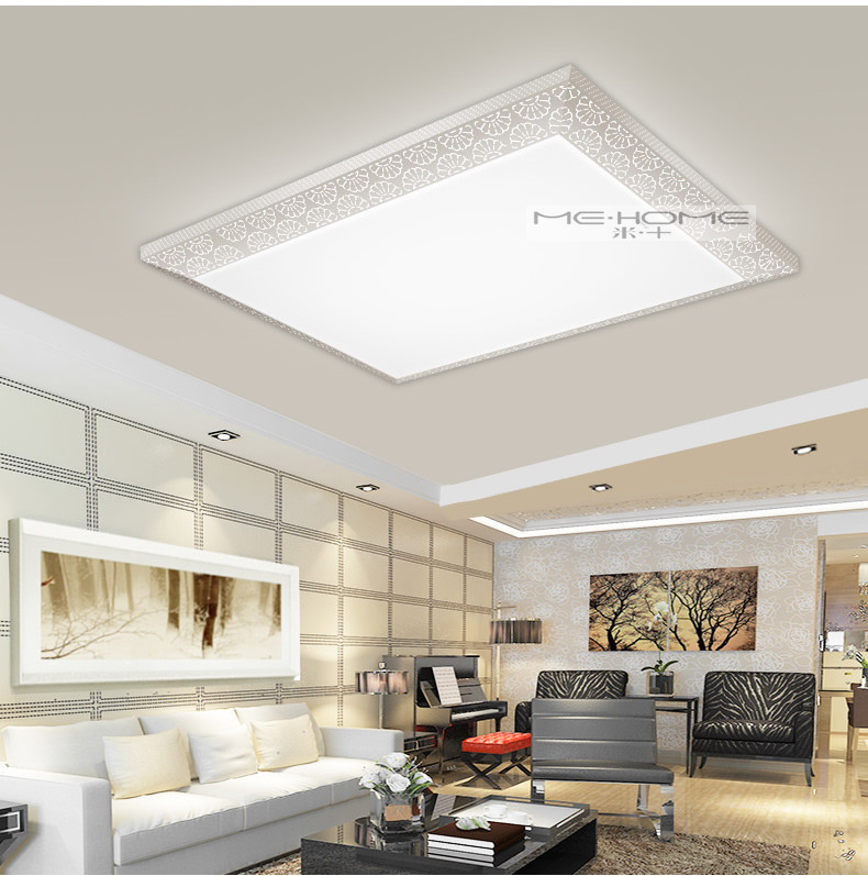LED吸頂燈 客廳led吸頂燈 時尚平板 亞克力臥室照明智能節(jié)能燈