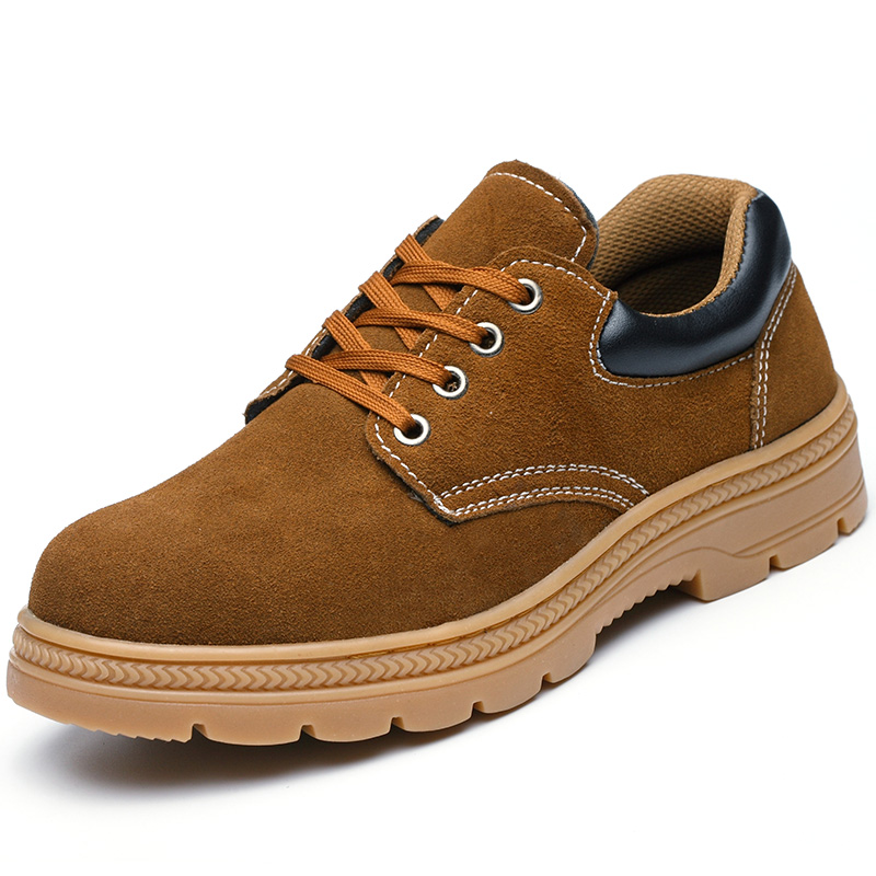 勞保鞋牛皮鋼包頭防砸防刺穿牛筋底耐磨安全防護工作鞋 耐磨防砸防刺穿勞保鞋