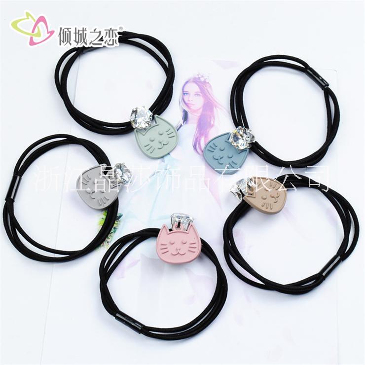浙江晶莎學(xué)*繩強拉不斷扎頭發(fā)卡通小熊女*圈廠家直銷