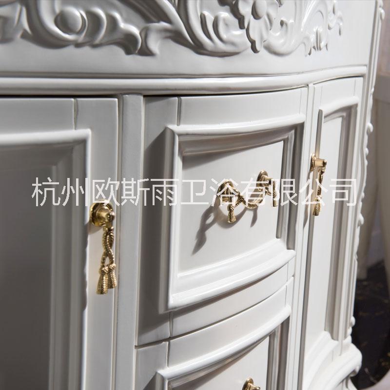 歐斯雨歐式浴室柜橡木整體仿古衛(wèi)浴柜衛(wèi)生間實木柜落地組合洗手盆 歐式浴室柜 衛(wèi)生間橡木落地衛(wèi)浴柜