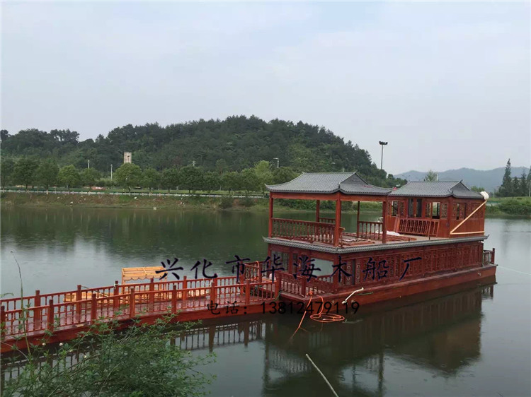 興化木船廠供應(yīng)大型餐飲船 水上餐飲畫舫船 大型客船 觀光船 仿古畫舫船