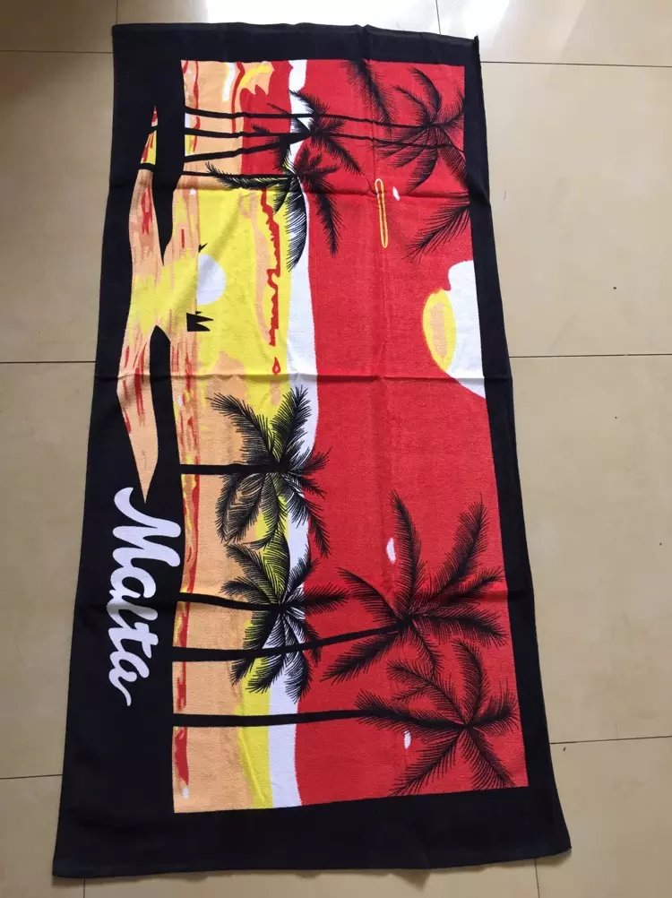 廠家直銷沙灘巾,純棉印花巾