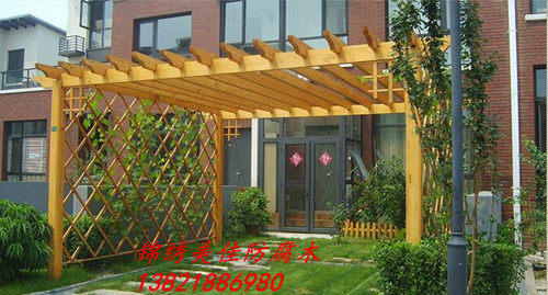 防腐木花架，防腐木葡萄架廠家13821886980