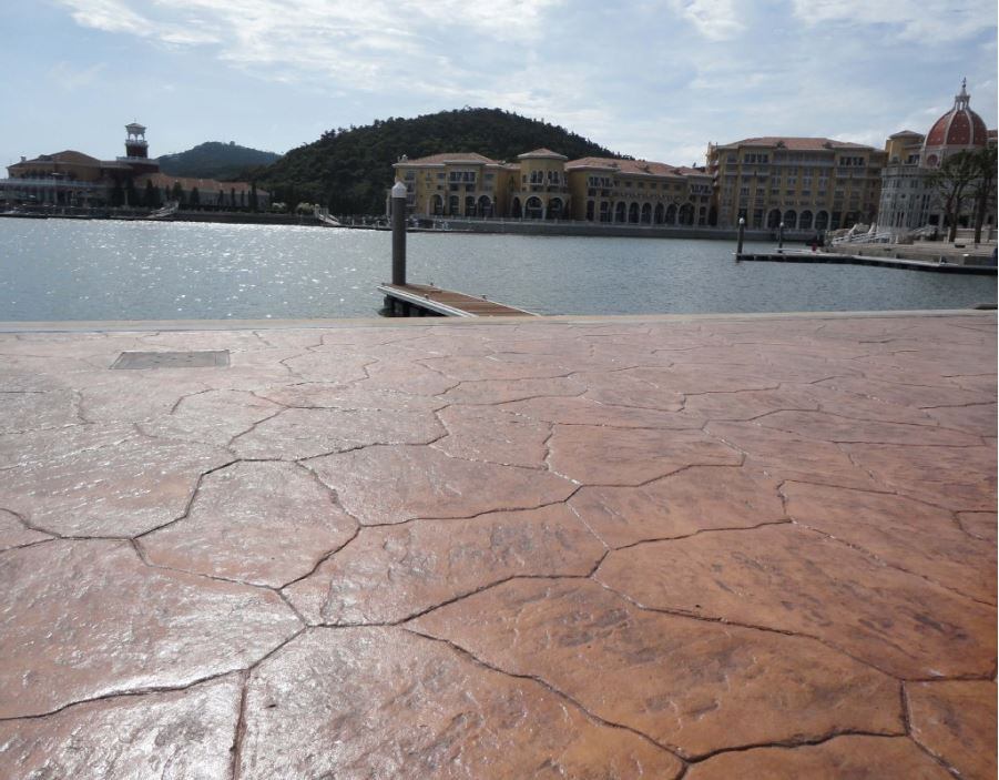 廠家直銷公園路仿石地面材料施工 仿石地面，特價*