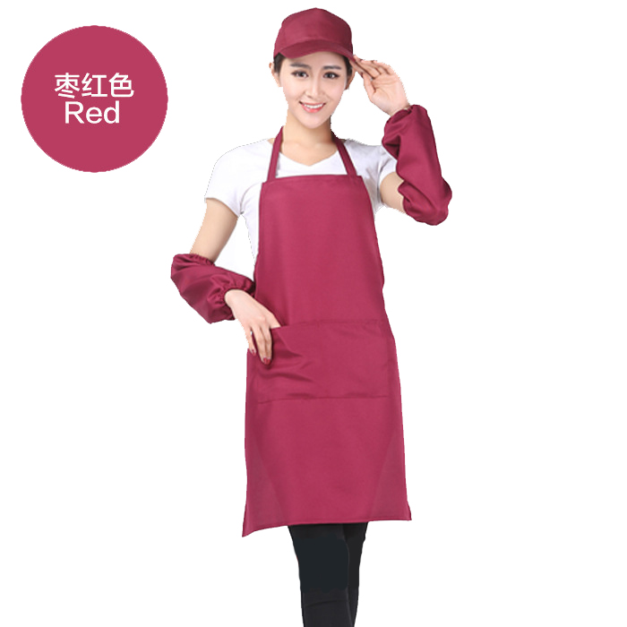 韓版成人簡(jiǎn)約圍裙帽子定制logo圍裙廚房KT奶茶店廚師工作服