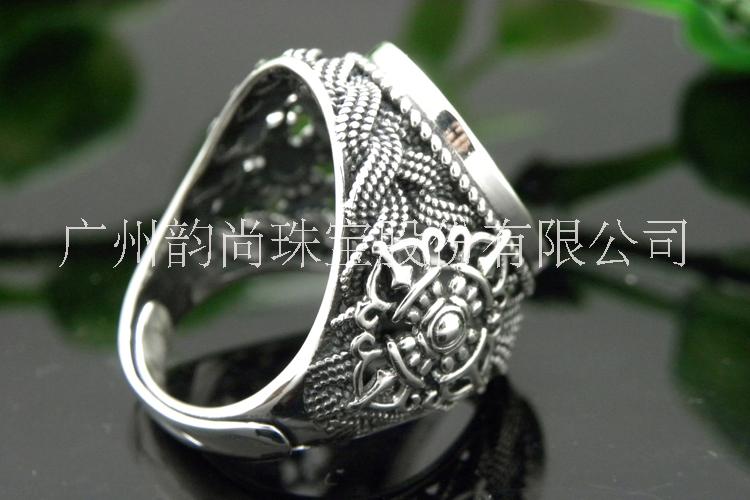 仿琺瑯戒指托 常規(guī)尺寸活口復(fù)古銀戒托批發(fā)