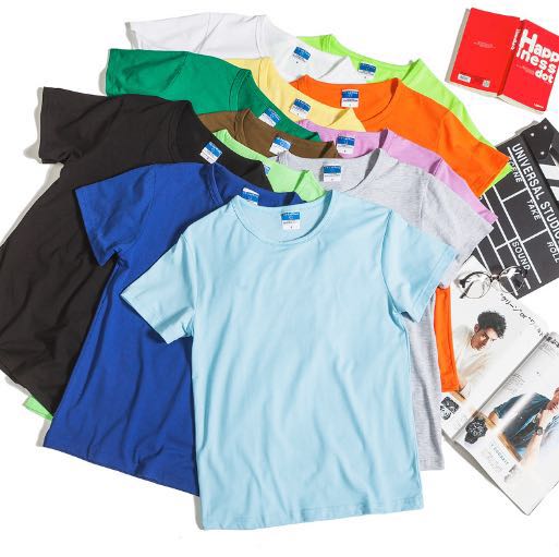 班服定制diy圓領(lǐng)純棉T恤定制logo工作服t恤定制文化衫印字 圓領(lǐng)純棉T恤定制logo