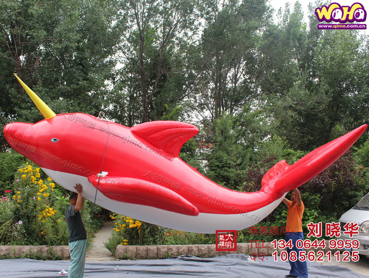 大明訂制充氣仿真美陳吊掛大型6m大魚海棠裝飾吊頂景觀布置氣模