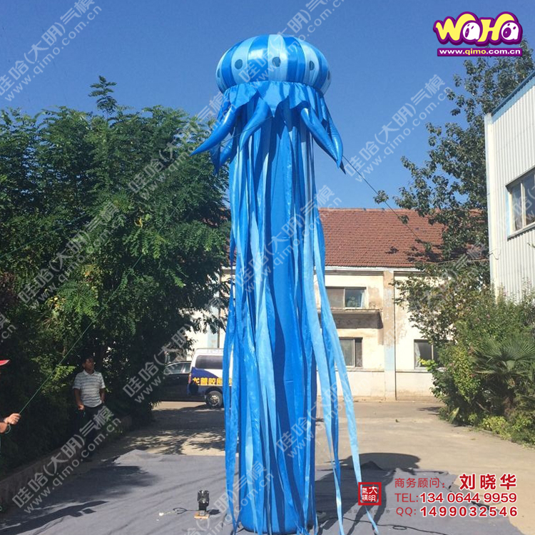 海洋主題裝飾充氣柱子、水母氣模柱、充氣拱門(mén)、海底*裝扮道具