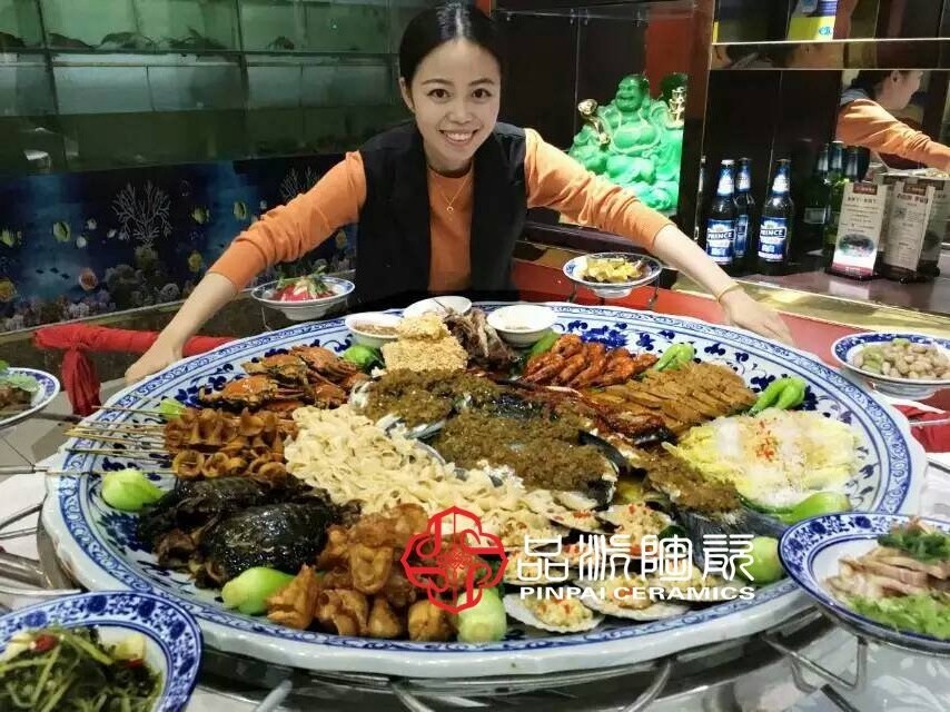 供應(yīng)創(chuàng)意餐廳酒店裝菜陶瓷大盤子