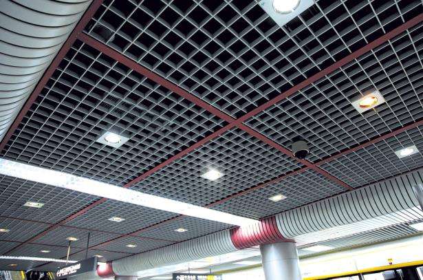 正方形格子鋁格柵廠家直銷 游戲廳/兒童游樂園/購物中心等常用鋁格柵吊頂 可定制/批發(fā)