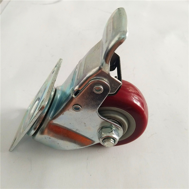 批發(fā)手推車萬(wàn)向輪3寸 帳篷腳輪 塑料萬(wàn)向輪子 4寸腳輪廠家 中型3寸棗紅色