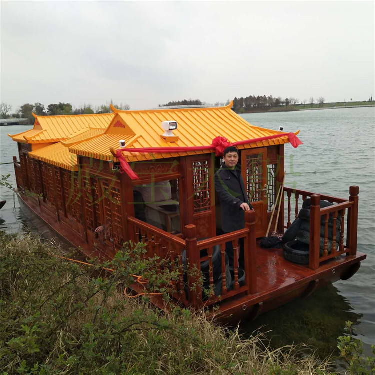江蘇浙江上海哪里有餐飲畫(huà)舫船 水上觀光木船 景區(qū)公園旅游船
