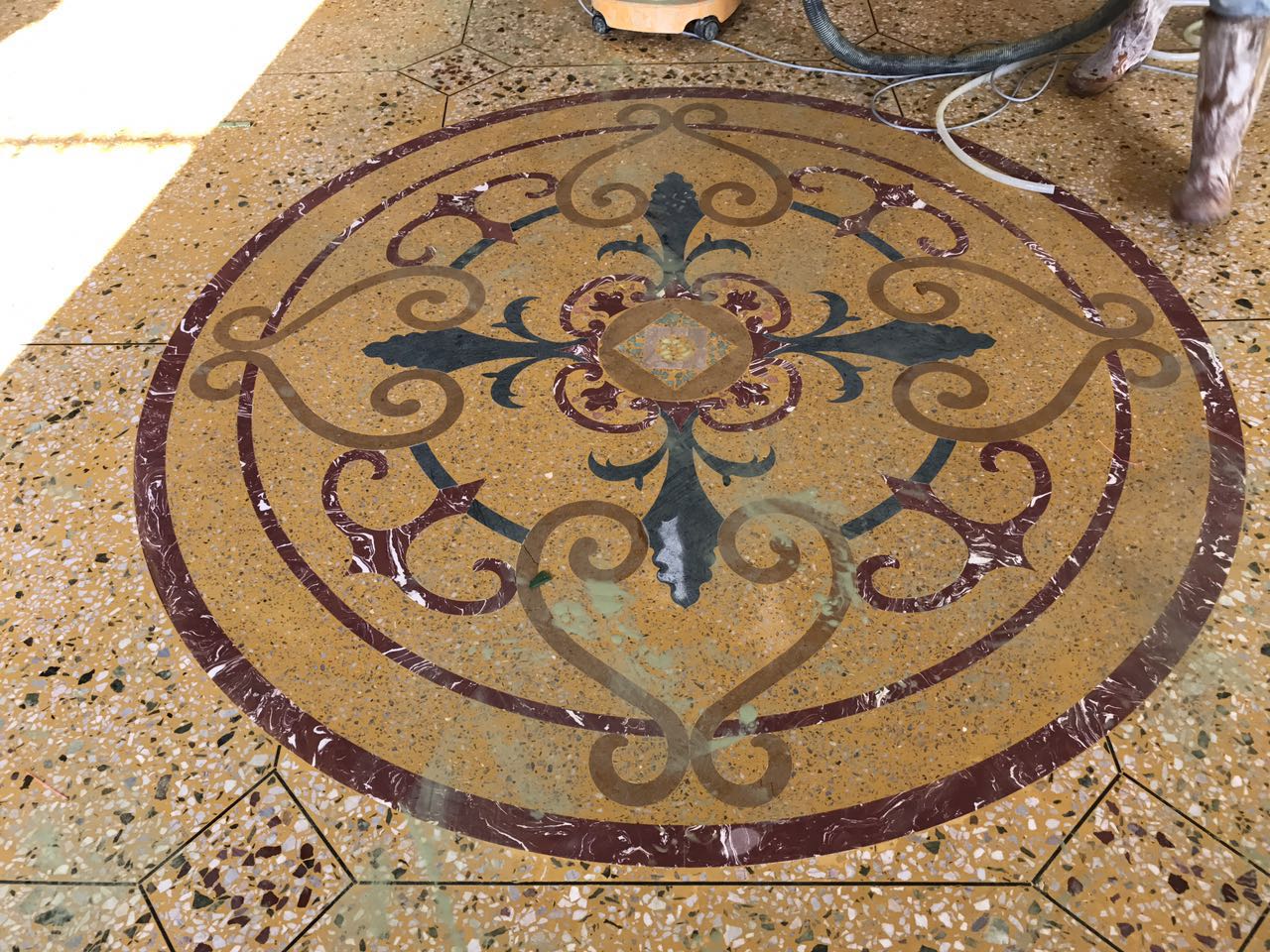 水磨石花式地板 水磨石花式地板圖案 水磨石花式地板出售 水磨石