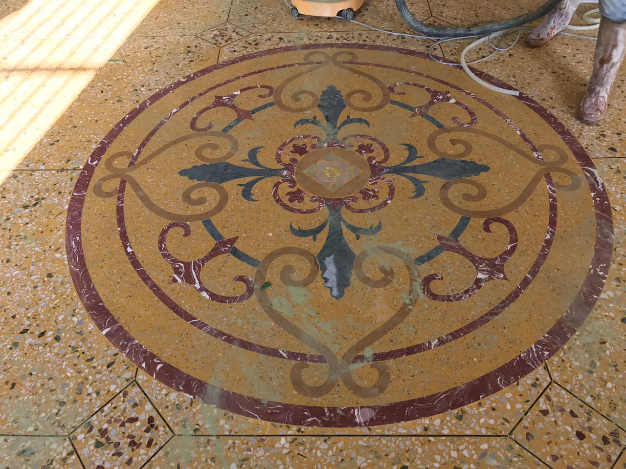 水磨石花式地板 水磨石花式地板圖案 水磨石花式地板出售 水磨石